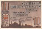 CRBL0351 BILLETE ESPAÑA LOCAL 10 PESETAS IGUALADA 1938 MBC