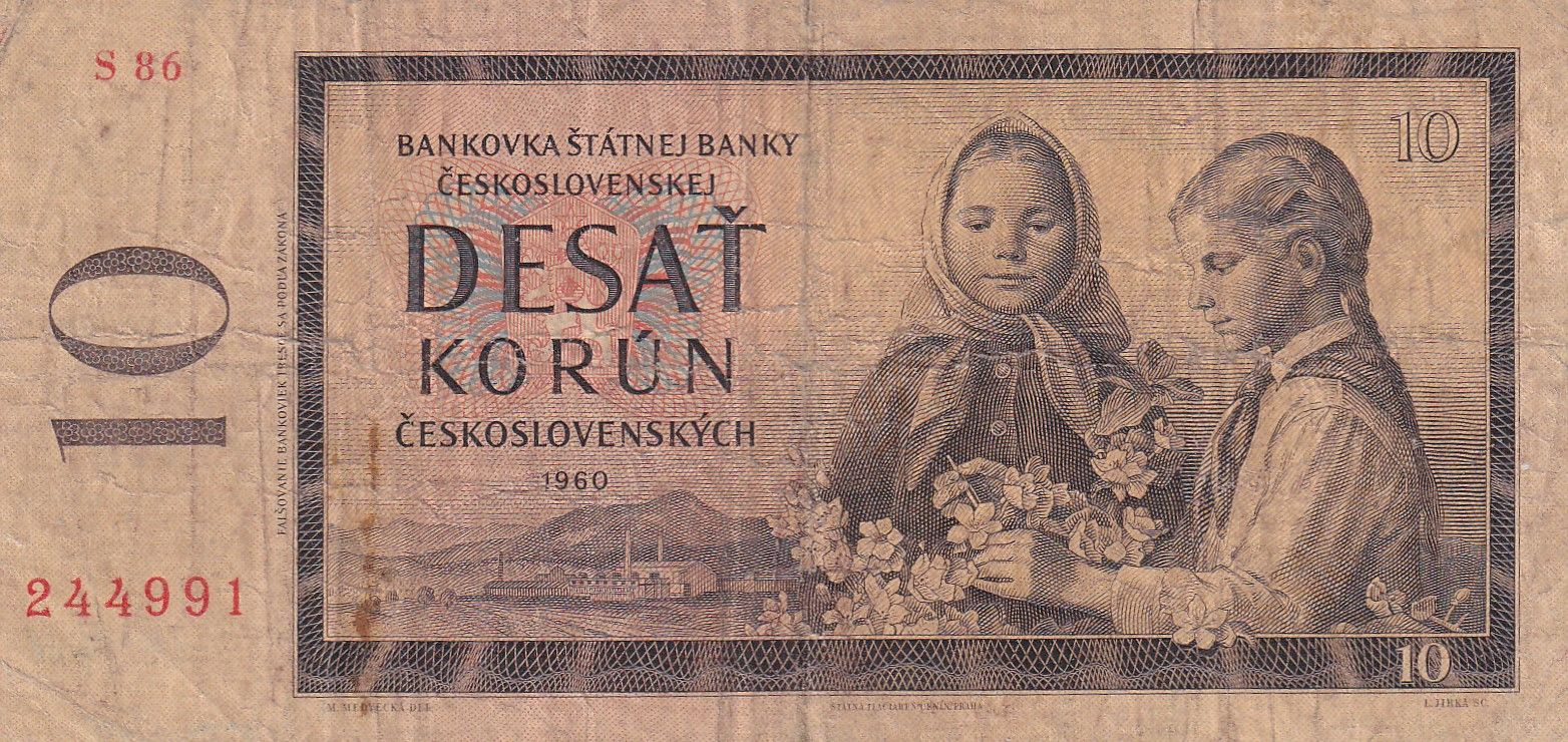 imagen-13-26247.jpg CRBX1379 BILLETE CHECOSLOVAQUIA 10 KORUN 1960 USADO - Imagen 1