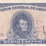CRBX1384 BILLETE CHILE 1/2 ESCUDO BC