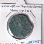 CRE5203 MONEDA ROMANA SESTERCIO ROMA SEPTIMO SEVERO BRONCE