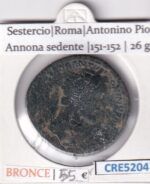CRE5204 MONEDA ROMANA SESTERCIO ROMA ANTONINO PIO BRONCE
