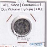 CRE5224 MONEDA ROMANA AE3 SISCIO CONSTANTINO I BRONCE