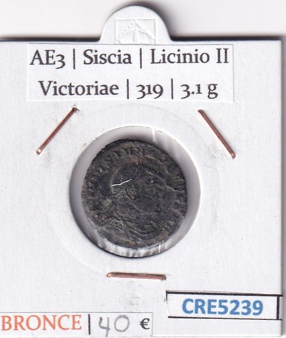 imagen-13-26393.jpg CRE5239 MONEDA ROMANA AE3 SISCIA LICINIO II BRONCE - Imagen 1