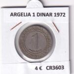 CR3603 MONEDA ARGELIA 1 DINAR 1972