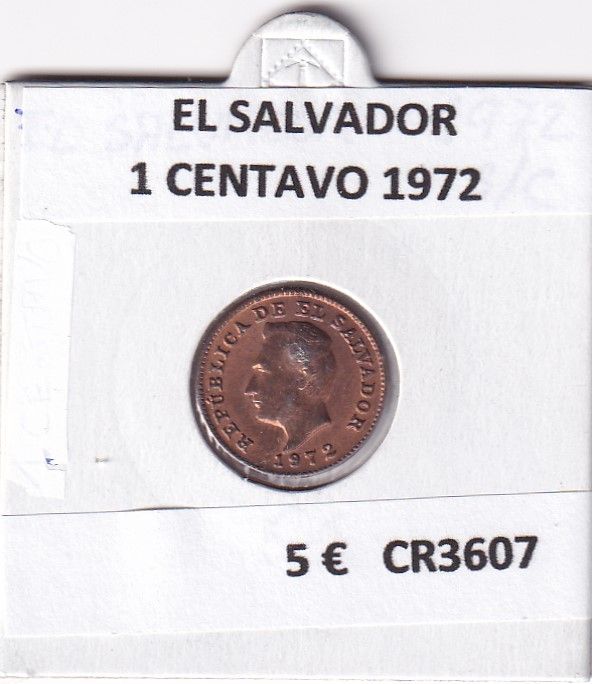 imagen-13-26443.jpg CR3607 MONEDA EL SALVADOR 1 CENTAVO 1972 S/C - Imagen 1