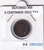 CRE5282 MONEDA ESPAÑA ALFONSO XIII 2 CENTIMOS 1911 *11