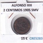 CRE5283 MONEDA ESPAÑA ALFONSO XIII 2 CENTIMOS 1905 SMV