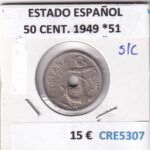 CRE5307 MONEDA ESPAÑA ESTADO ESPAÑOL 50 CENTIMOS 1949 *51 SIN CIRCULAR
