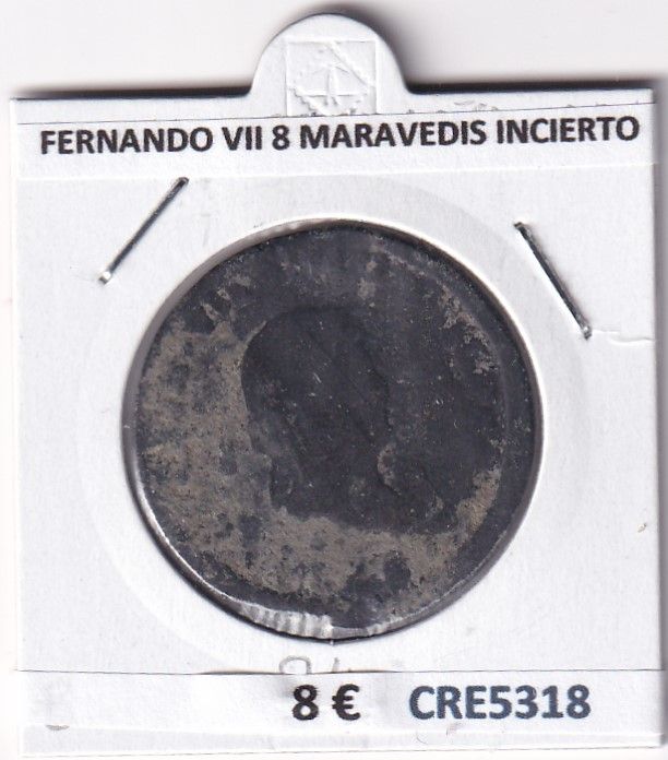 imagen-13-26521.jpg CRE5318 MONEDA ESPAÑA FERNANDO VII 8 MARAVEDIS INCIERTO - Imagen 1