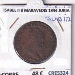 CRE5324 MONEDA ESPAÑA ISABEL II 8 MARAVEDIS 1844 JUBIA COBRE