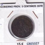 CRE5327 MONEDA ESPAÑA GOBIERNO PROVISIONAL 5 CENTIMOS 1870