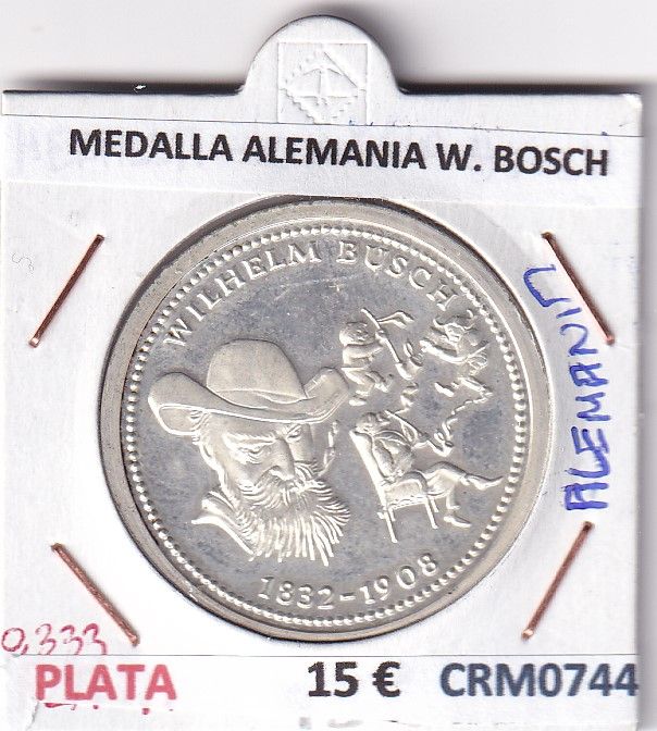 imagen-13-26630.jpg CRM0744 MEDALLA ALEMANIA WILMELM BOSCJ PLATA 0,333 - Imagen 1