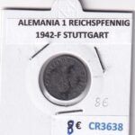 CR3638  MONEDA ALEMANIA 1 REICHSPFENNIG 1942-F STUTTGART