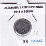CR3642 MONEDA ALEMANIA 1 REICHSPFENNIG 1943-A BERLIN
