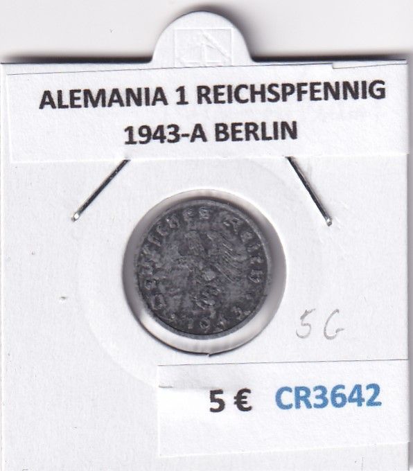 imagen-13-26651.jpg CR3642 MONEDA ALEMANIA 1 REICHSPFENNIG 1943-A BERLIN - Imagen 1