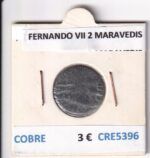 CRE5396 MONEDA ESPAÑA FERNANDO VII 2 MARAVEDIS