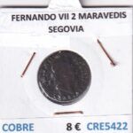 CRE5422 MONEDA ESPAÑA FERNANDO VII 2 MARAVEDIS SEGOVIA