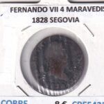CRE5425 MONEDA ESPAÑA FERNANDO VII 4 MARAVEDIS 1828 SEGOVIA