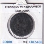 CRE5436 MONEDA ESPAÑA FERNANDO VII 4 MARAVEDIS 18XX JUBIA