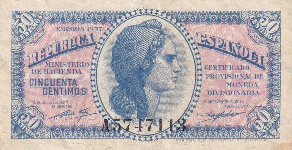imagen-13-26795.jpg CRBS2314 BILLETE ESPAÑA 50 CENTIMOS 1937 EBC - Imagen 1