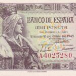 CRBS2320 BILLETE ESPAÑA 1 PESETA 1945 SERIE A SIN CIRCULAR