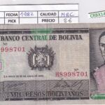 CRBX1478 BILLETE BOLIVIA 1000 BOLIVIANOS 1982 MBC