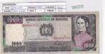 CRBX1478 BILLETE BOLIVIA 1000 BOLIVIANOS 1982 MBC
