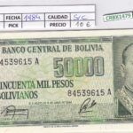 CRBX1479 BILLETE BOLIVIA 50000 BOLVIANOS 1984 SIN CIRCULAR