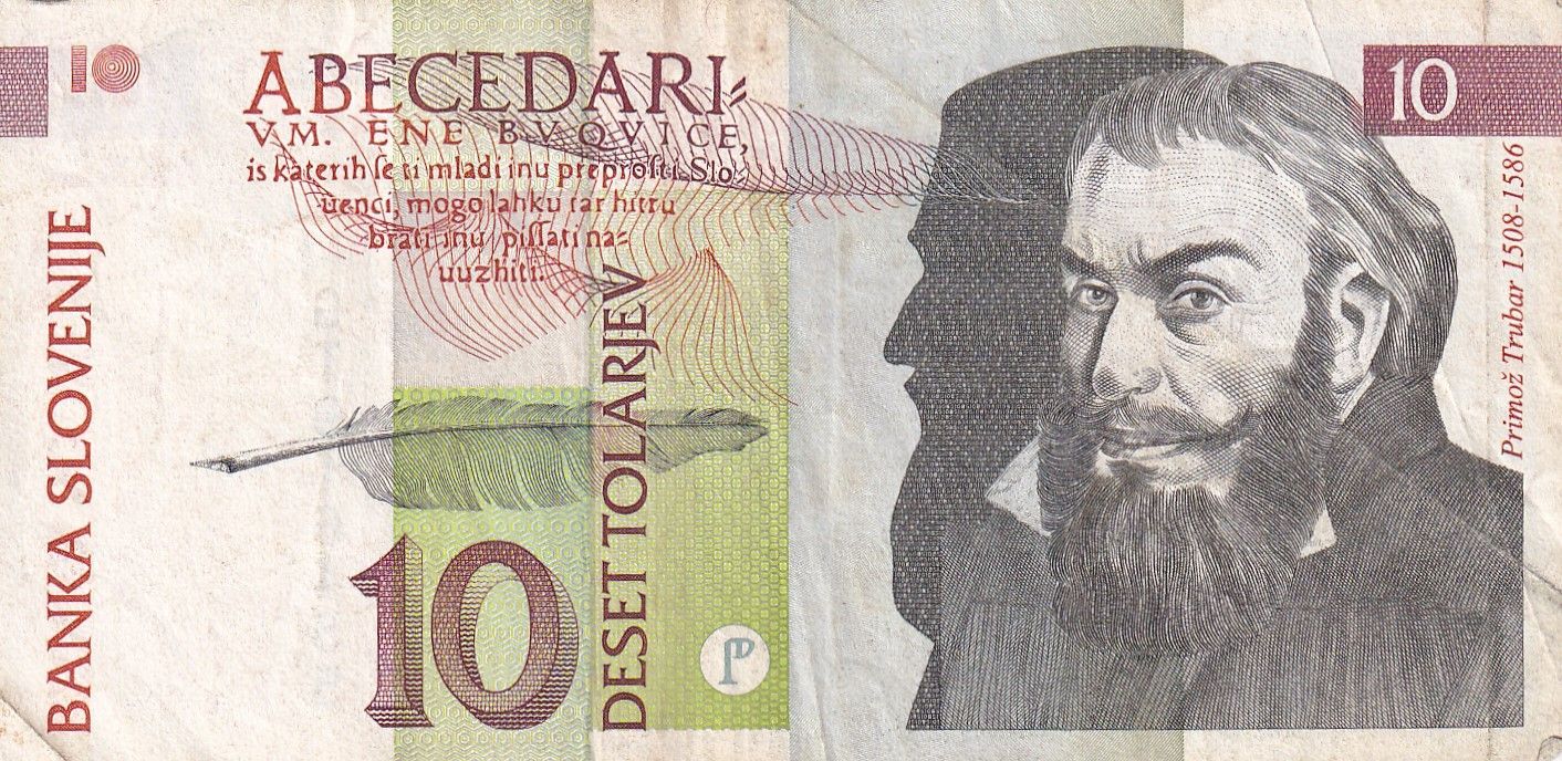 imagen-13-26843.jpg CRBX1443 BILLETE ESLOVENIA 10 TOLARJEV 1992 USADO - Imagen 1