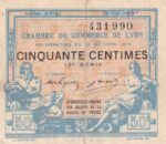 CRBX1455 BILLETE FRANCIA LYON 50 CENTIMOS BC