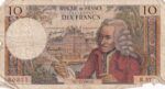 CRBX1464 BILLETE FRANCIA 10 FRANCOS 1967 USADO CON ROTURAS