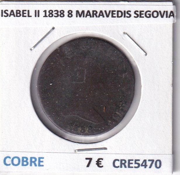 imagen-13-26903.jpg CRE5470 MONEDA ESPAÑA ISABEL II 1838 8 MARAVEDIS SEGOVIA - Imagen 1