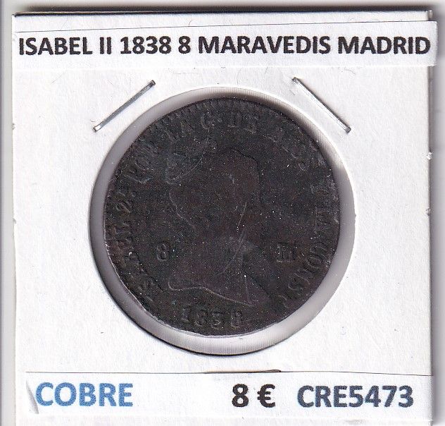 imagen-13-26906.jpg CRE5473 MONEDA ESPAÑA ISABEL II 1838 8 MARAVEDIS MADRID - Imagen 1