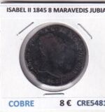 CRE5481 MONEDA ESPAÑA ISABEL II 1845 8 MARAVEDIS JUBIA