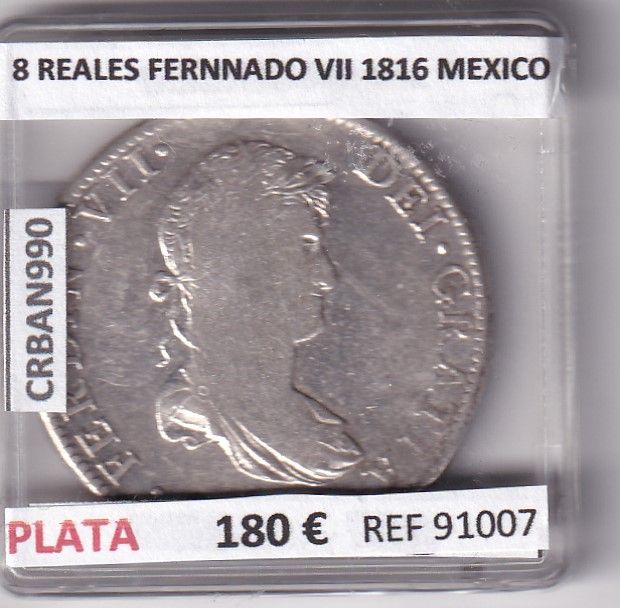 imagen-13-27030.jpg CRBAN990 MONEDA ESPAÑA 8 REALES FERNANDO VII 1816 MEXICO - Imagen 1