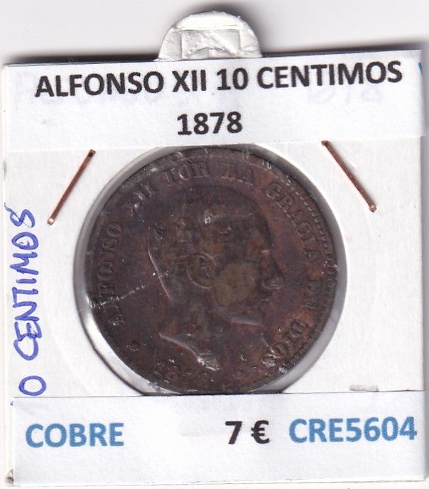 imagen-13-27161.jpg CRE5604 MONEDA ESPAÑA ALFONSO XII 10 CENTIMOS 1878 COBRE - Imagen 1
