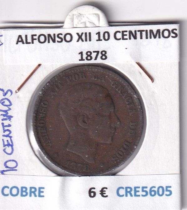 imagen-13-27162.jpg CRE5605 MONEDA ESPAÑA ALFONSO XII 10 CENTIMOS 1878 COBRE - Imagen 1
