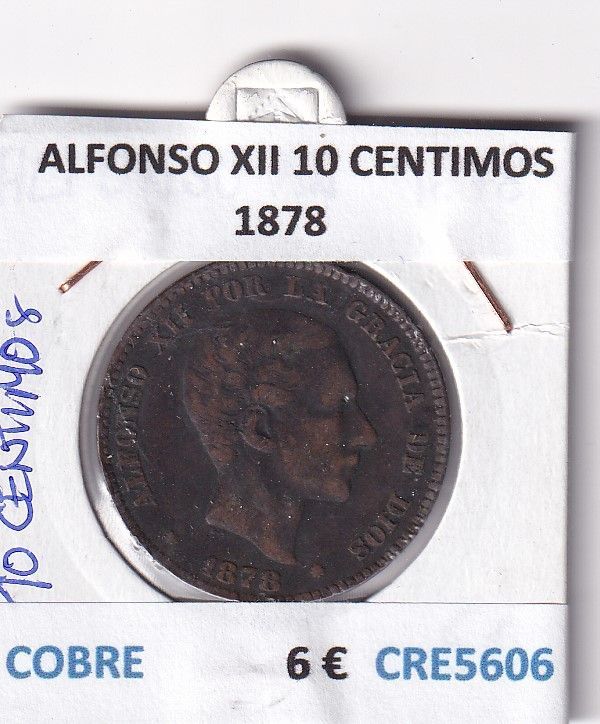 imagen-13-27163.jpg CRE5606 MONEDA ESPAÑA ALFONSO XII 10 CENTIMOS 1878 COBRE - Imagen 1