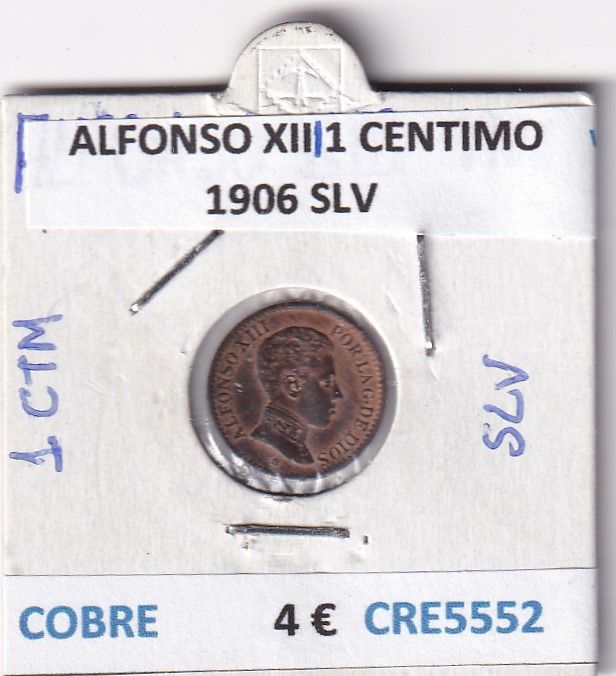 imagen-13-27180.jpg CRE5552 MONEDA ESPAÑA ALFONSO XIII 1 CENTIMO 1906 SLV COBRE - Imagen 1