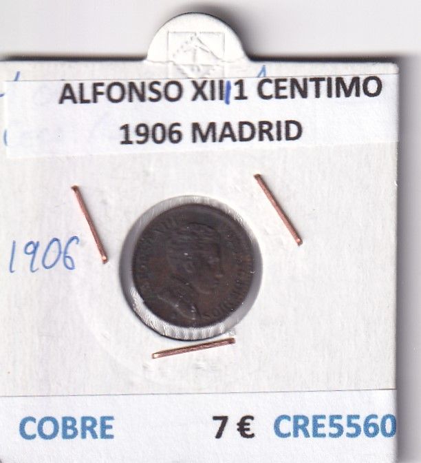 imagen-13-27188.jpg CRE5560 MONEDA ESPAÑA ALFONSO XIII 1 CENTIMO 1906 MADRID COBRE - Imagen 1