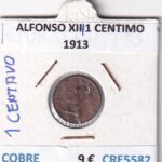 CRE5582 MONEDA ESPAÑA ALFONSO XIII 1 CENTIMO 1913 COBRE