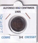 CRE5587 MONEDA ESPAÑA ALFONSO XIII 2 CENTIMOS 1905 COBRE