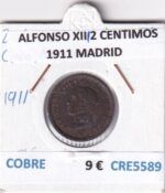 CRE5589 MONEDA ESPAÑA ALFONSO XIII 2 CENTIMOS 1911 MADRID COBRE