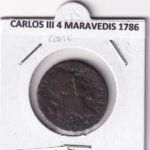 CRE5611 MONEDA ESPAÑA CARLOS III 4 MARAVEDIS 1786 COBRE