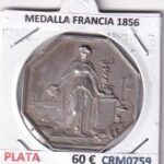 CRM0759 MEDALLA FRANCIA DE CREDITO INDUSTRIAL Y CREDITO 1856 PLATA
