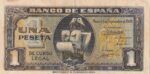 CRBS2372 BILLETE ESPAÑA 1 PESETA 1940 SERIE F MBC