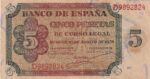 CRBS2385 BILLETE ESPAÑA 5 PESETAS 1938 SERIE D EBC