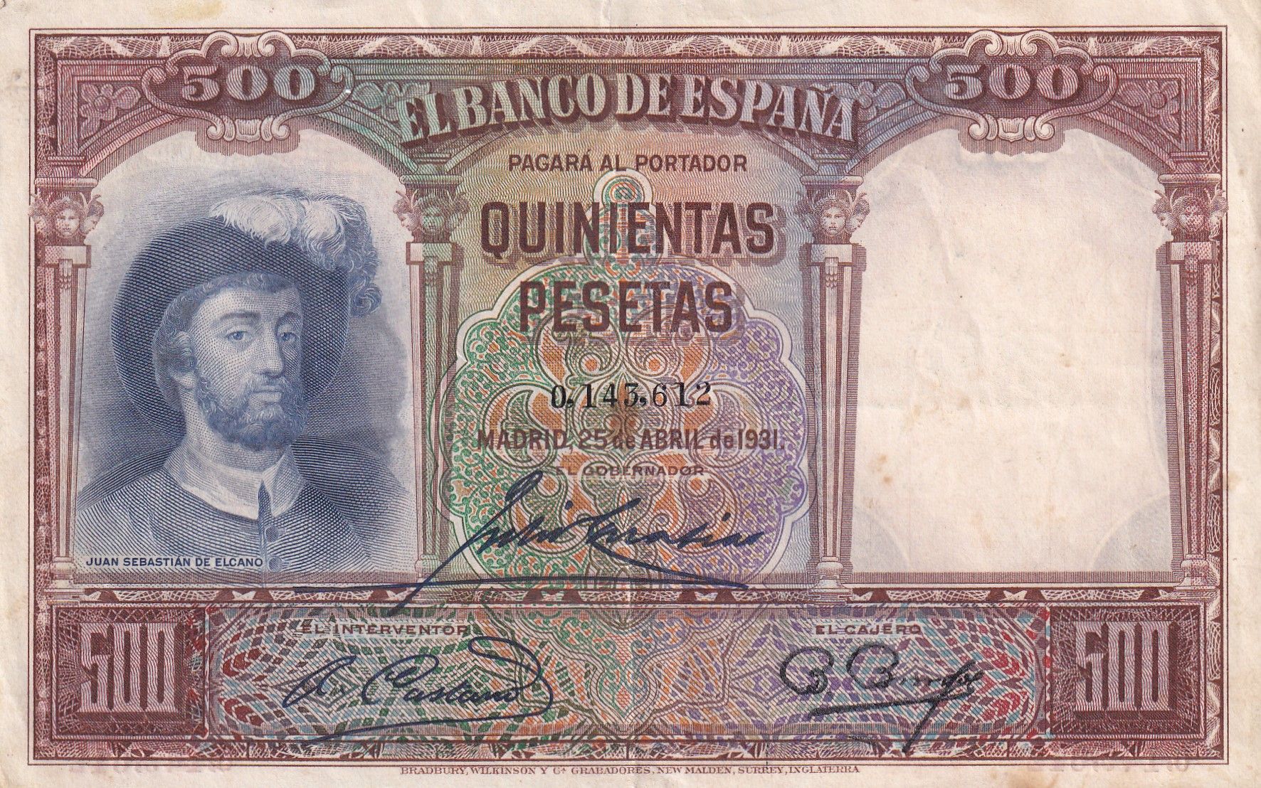 imagen-13-27523.jpg CRBS2418 BILLETE ESPAÑA 500 PESETAS 1931 BC+ - Imagen 1
