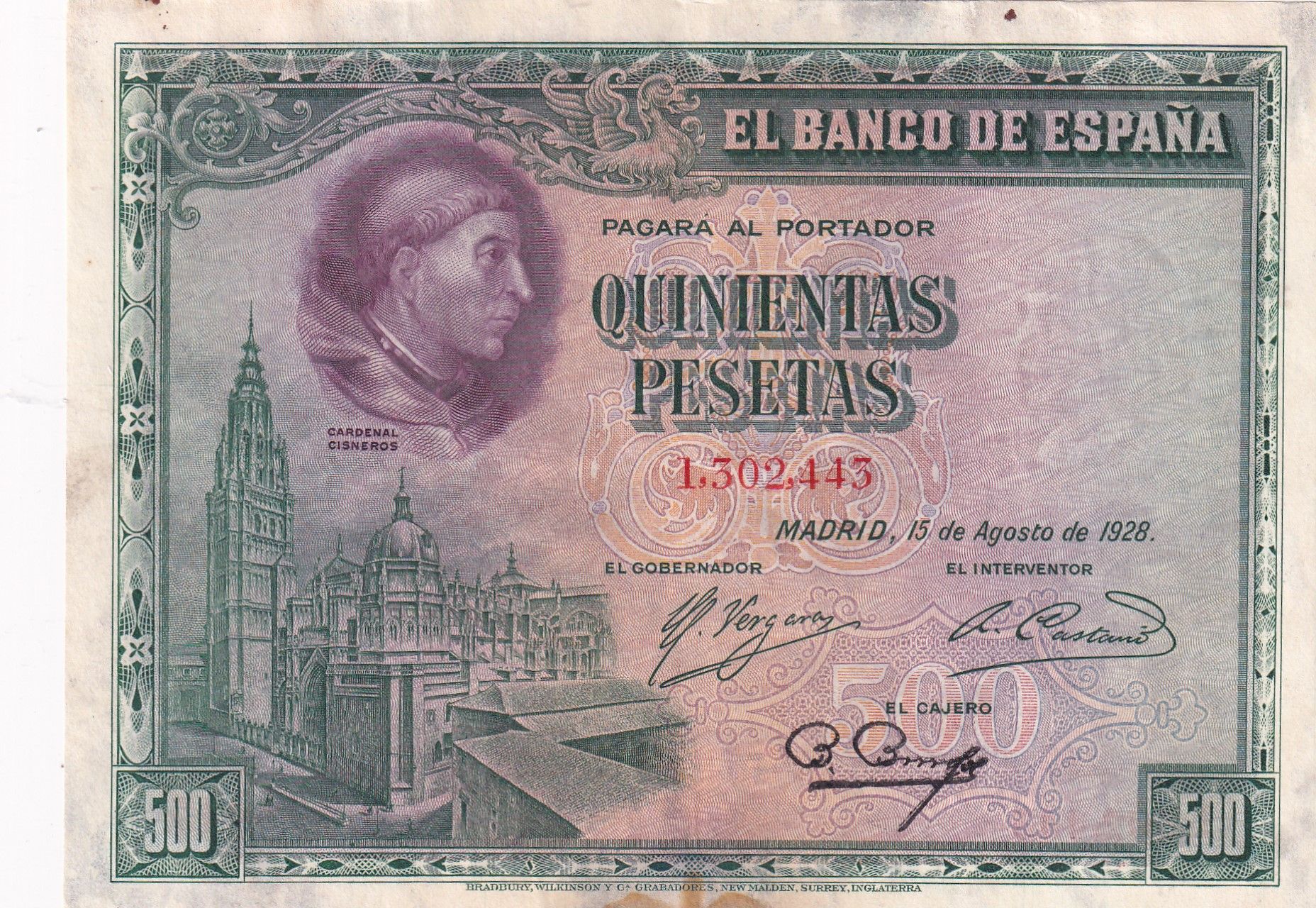 imagen-13-27549.jpg CRBS0702 BILLETE ESPAÑA 500 PESETAS 1928 BC - Imagen 1