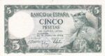 CRBS0781  BILLETE ESPAÑA 5 PESETAS 1954 SIN CIRCULAR
